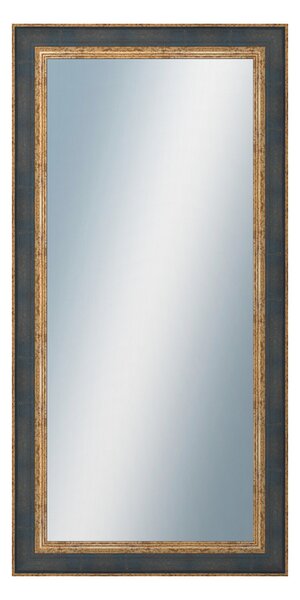 DANTIK - Zrkadlo v rámu, rozmer s rámom 50x100 cm z lišty ZVRATNÁ modrozlatá plast (3068)