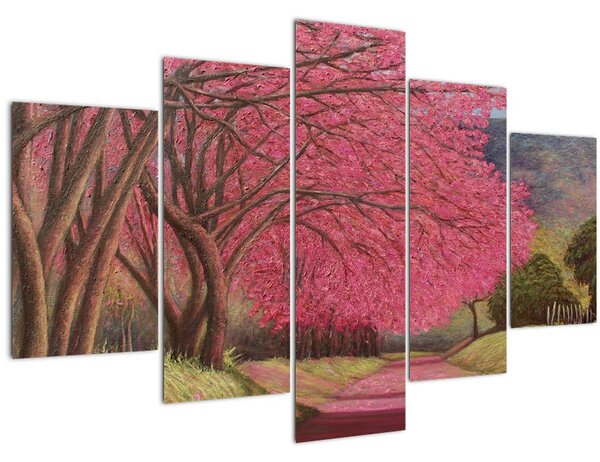 Obraz rozkvitnutých stromov (150x105 cm)