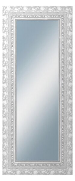 DANTIK - Zrkadlo v rámu, rozmer s rámom 50x120 cm z lišty ROKOKO strieborná hádzaná (2881)