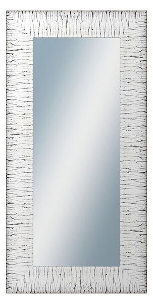 DANTIK - Zrkadlo v rámu, rozmer s rámom 60x120 cm z lišty SAUDEK biela čierne čiary (2512)