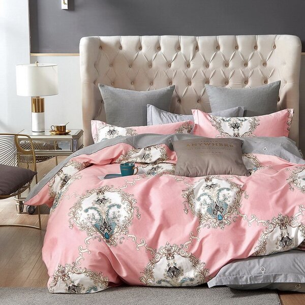Obojstranné posteľné obliečky rúžovej farby Ružová
