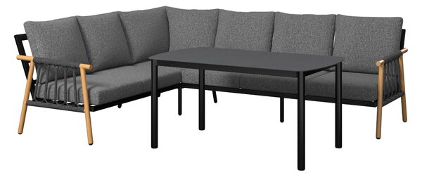 JEDÁLENSKÁ TERASOVÁ SÚPRAVA 4-dielne, kov, sklo, textil Ambia Garden - Online Only záhrada, Online Only