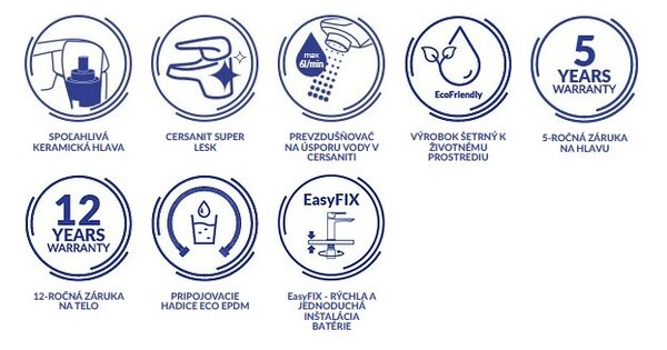 Cersanit Virgo, stojanková bidetová batéria, čierna matná, S951-573