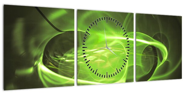Moderný abstraktný obraz (s hodinami) (90x30 cm)