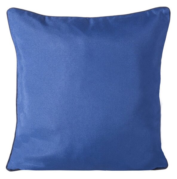 Jednofarebná modrá obliečka na vankúš s lemovaním Modrá