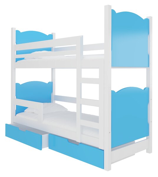 Poschodová detská posteľ 180x75 cm. Vlastná spoľahlivá doprava až k Vám domov. 1052097