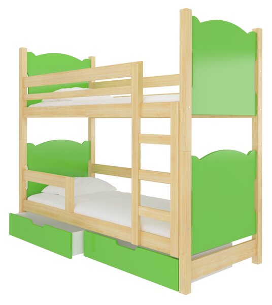 Poschodová detská posteľ 180x75 cm. Vlastná spoľahlivá doprava až k Vám domov. 1052103