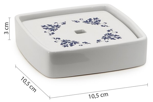 Gedy Gedy, CIXI mydlenka na postavenie, porcelán, modrá/biela, CX1189