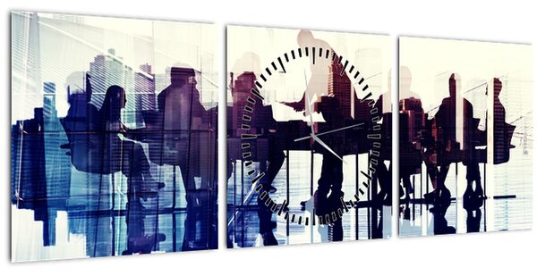 Obraz hudobníkov (s hodinami) (90x30 cm)