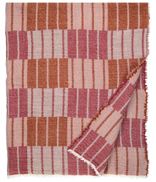 Vlnená deka Sointu 140x180, červeno-škoricová