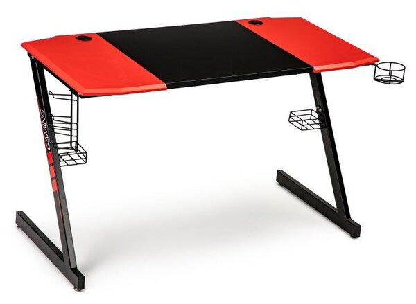 Počítačový herný stolík v červeno čiernej kombinácii Červená