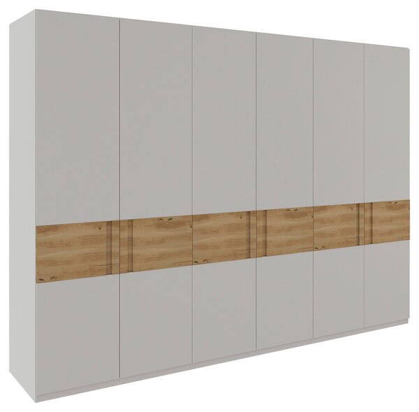 SKRIŇA S OTOČNÝMI DVERAMI, dub, farba duba, svetlosivá, 302/218/60 cm Dieter Knoll - Skrine