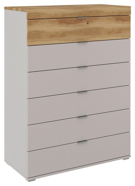 KOMODA, dub, farba duba, svetlosivá, 90/123/47 cm Dieter Knoll - Komody