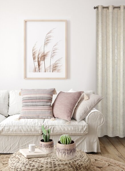 DEKORAČNÁ OBLIEČKA NA VANKÚŠ BOHO 5 45X45 CM PÚDROVÁ