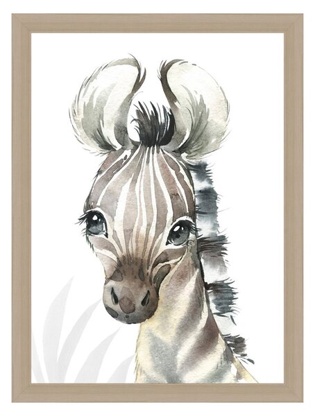 Ostaria Detský dekoratívny obraz Mini animals 30 x 40 cm | 4 vzory Vzor: Zebra