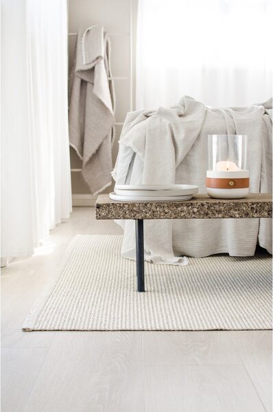 Krémový vnútorný a vonkajší behúň 60x250 cm Mono Linen Vanilla – Pappelina