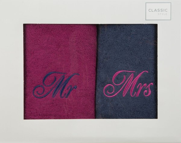 Krásne bavlnené uteráky pre pár Mr and MRS