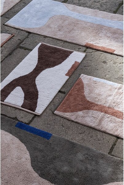 Bielo-béžový prateľný bavlnený koberec 50x80 cm Figura – Mette Ditmer Denmark