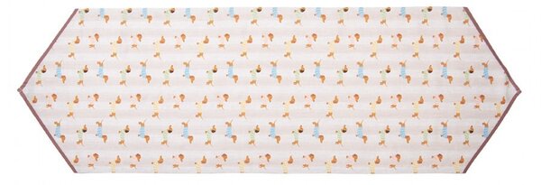 Béžový bavlnený behúň s jazvečíkmi Puppy Pullover - 50*160 cm - Clayre & Eef