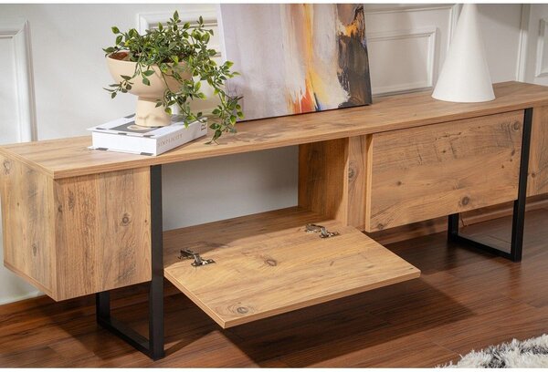 TV stolík v dekore borovice v prírodnej farbe 180x50x29,5 cm Serenity – Kalune Design