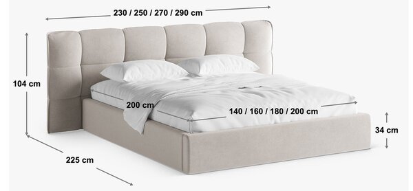 Zelená čalúnená dvojlôžková posteľ s úložným priestorom s roštom 160x200 cm Eric – Micadoni