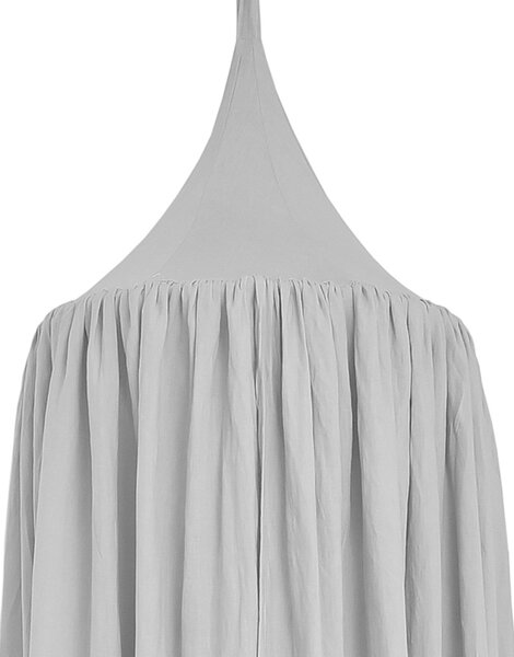 Sivý ľanový baldachýn nad postieľku STONE GRAY