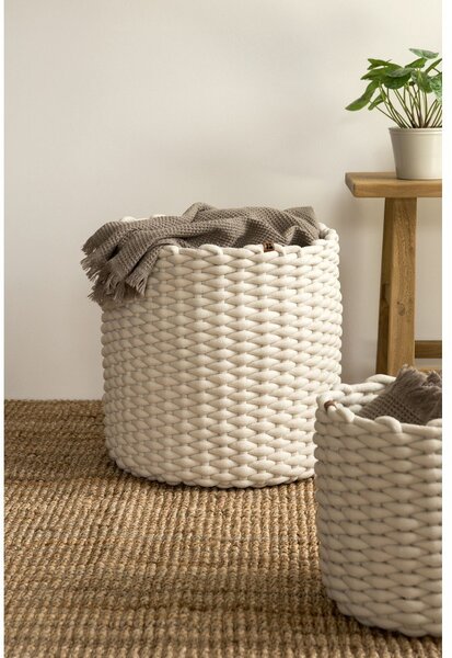Látkový košík ø 40x40 cm Peach Skin Round XL – Bigso