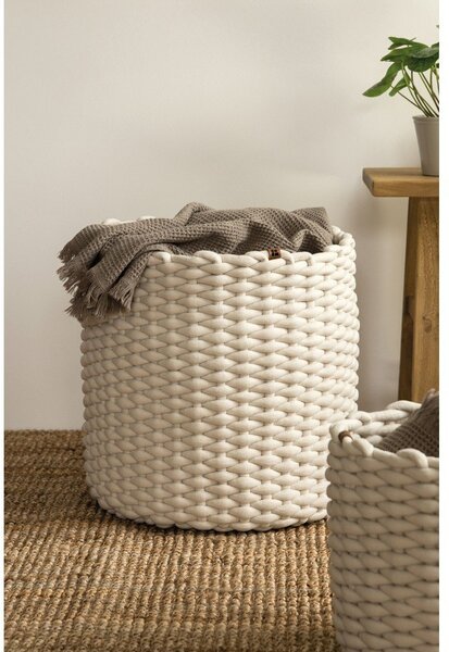 Látkový košík ø 40x40 cm Peach Skin Round XL – Bigso
