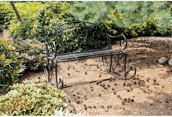 Čierna kovová záhradná lavica Dares - Garden Pleasure