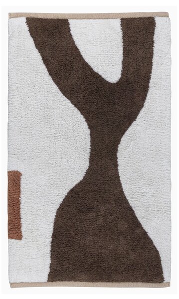 Bielo-hnedý prateľný bavlnený koberec 50x80 cm Figura – Mette Ditmer Denmark
