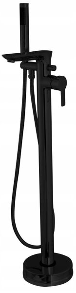 Invena Glamour, voľne stojaca vaňová batéria, čierna, INV-BW-02-W04-V