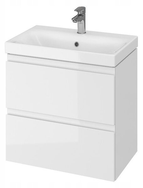 Cersanit Moduo Slim, závesná umývadlová skrinka 60cm, biela lesklá, S929-004