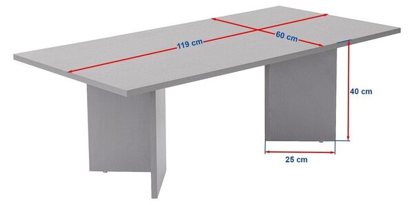 Konferenčný stolík v dekore duba v prírodnej farbe 60x119 cm Sabin – Kalune Design