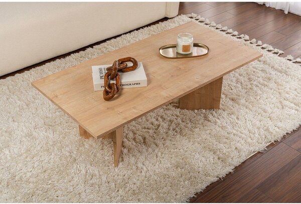 Konferenčný stolík v dekore duba v prírodnej farbe 60x119 cm Sabin – Kalune Design
