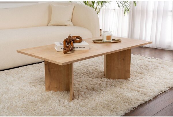 Konferenčný stolík v dekore duba v prírodnej farbe 60x119 cm Sabin – Kalune Design