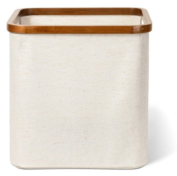 Krémový látkový úložný box 30x30x30 cm Bamboo/Linen Cube – Bigso