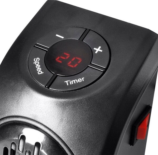 SOLIGHT Teplovzdušný mini ventilátor 350W/230V, do zásuvky