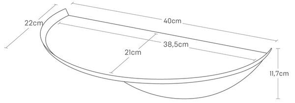 Čierna kovová polica 40 cm Tower – YAMAZAKI