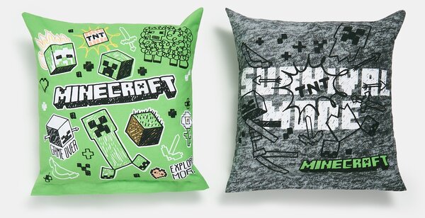 Sinsay - Obliečky na vankúš 2 balenie Minecraft - zelená