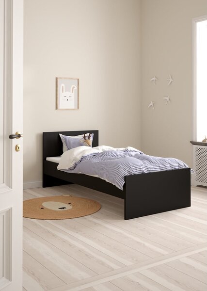 Čierna jednolôžková posteľ 90x190 cm Naia – Tvilum