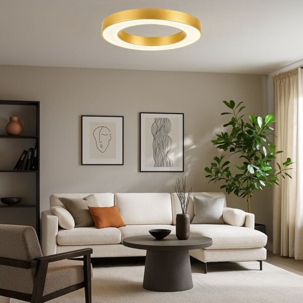 Rabalux 71363-LED stmievateľné stropné svietidlo CIRANO LED/45W/230V 3000-6500K pr. 60 cm zlaté + diaľkové ovládanie