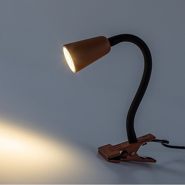 Rabalux 74090 - Stolná lampa s klipom ALDO 1xGU10/7W/230V oranžová