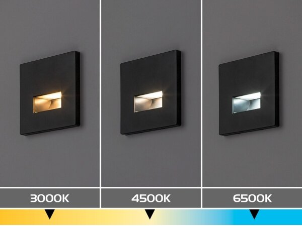 Rabalux 77195 - LED schodiskové svietidlo LUNCA LED/1W/230V 3000/4500/6500K čierne