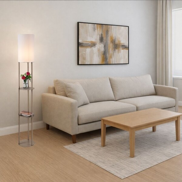 Rabalux 74107 - Stojacia lampa BRONN 1xE27/40W/230V béžová