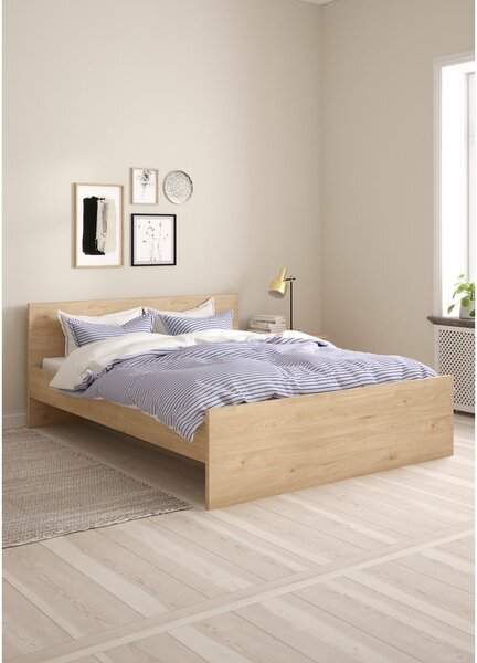Dvojlôžková posteľ v dekore duba v prírodnej farbe 160x200 cm Naia – Tvilum