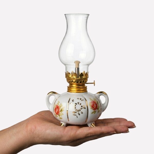Brilagi - Petrolejová lampa MERLIN biela/zlatá