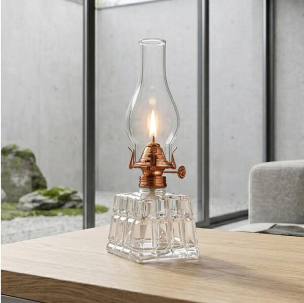 Brilagi - Petrolejová lampa MERLIN číra/bronzová/patina