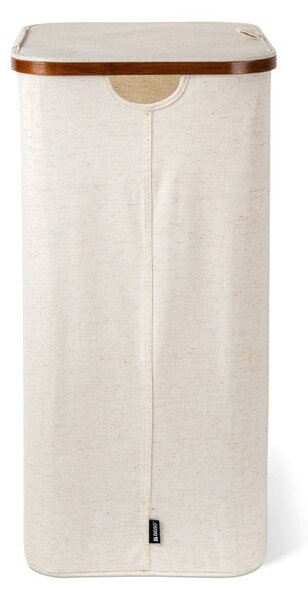 Krémový látkový kôš na bielizeň Bamboo/Linen – Bigso