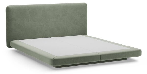 Zelená čalúnená dvojlôžková posteľ 140x200 cm Linea – Micadoni