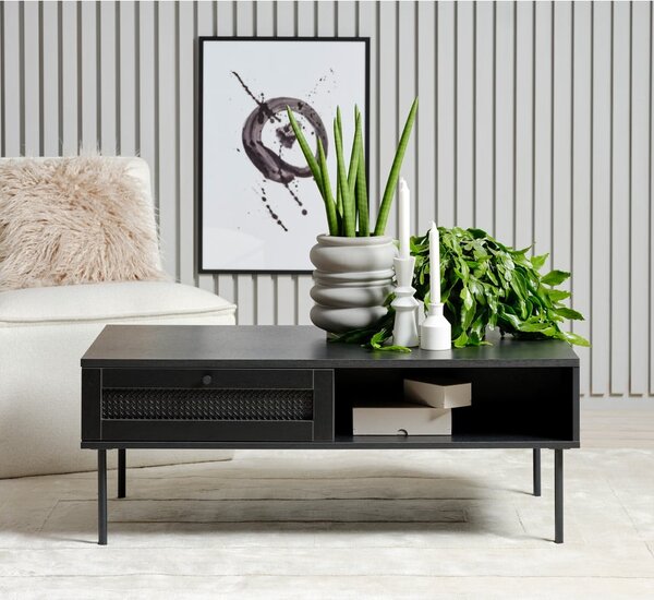 Čierny konferenčný stolík 60x110 cm Pensacola – Unique Furniture